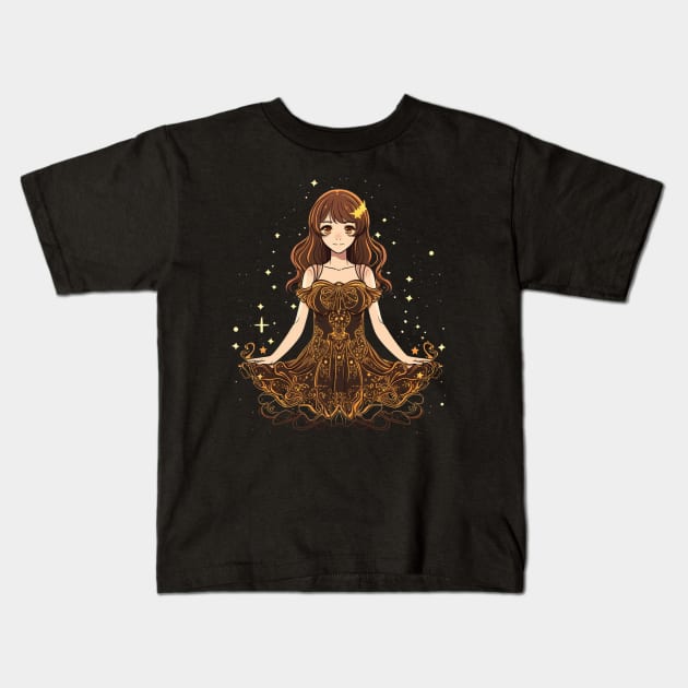 Cute Anime Girl Kids T-Shirt by SzlagRPG